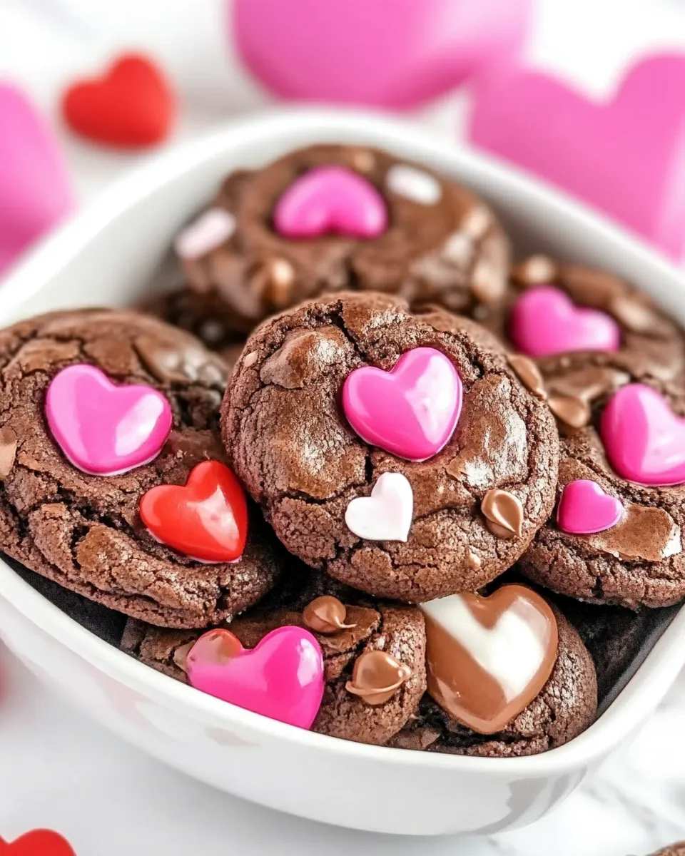 Easy Valentine Brownie Cookies dish photo