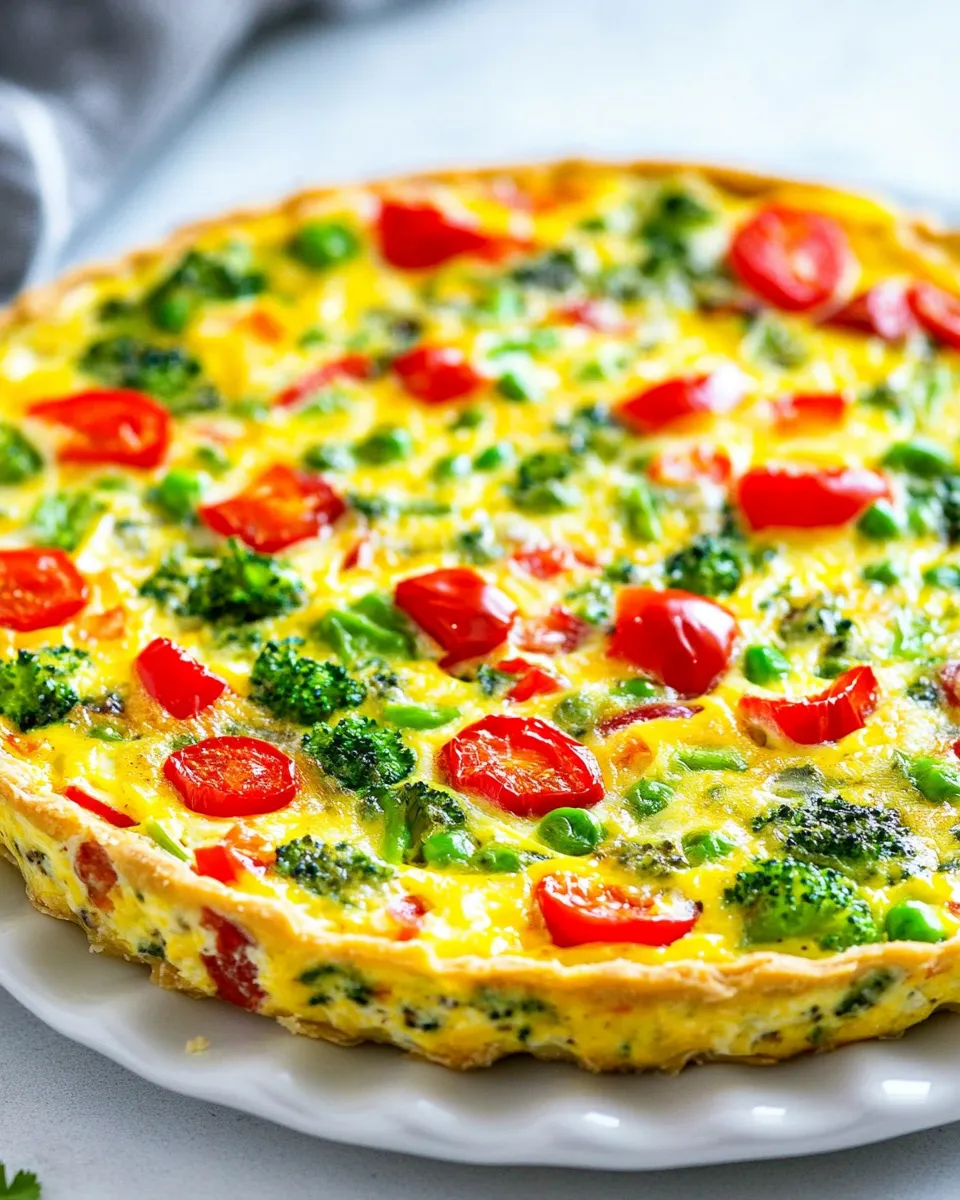 Healthy Vegetarian Sheet Pan Quiche Recipe shot