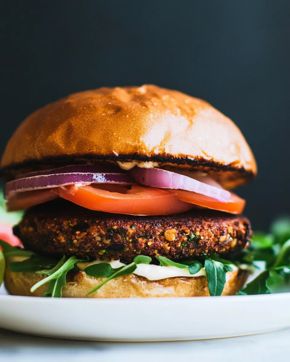 Delicious Veggie Burger shot