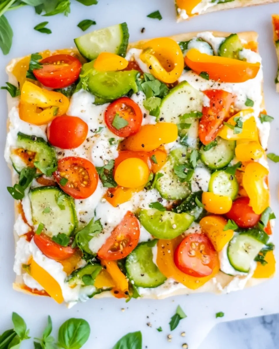 Delicious Veggie Pizza Party Appetizer shot