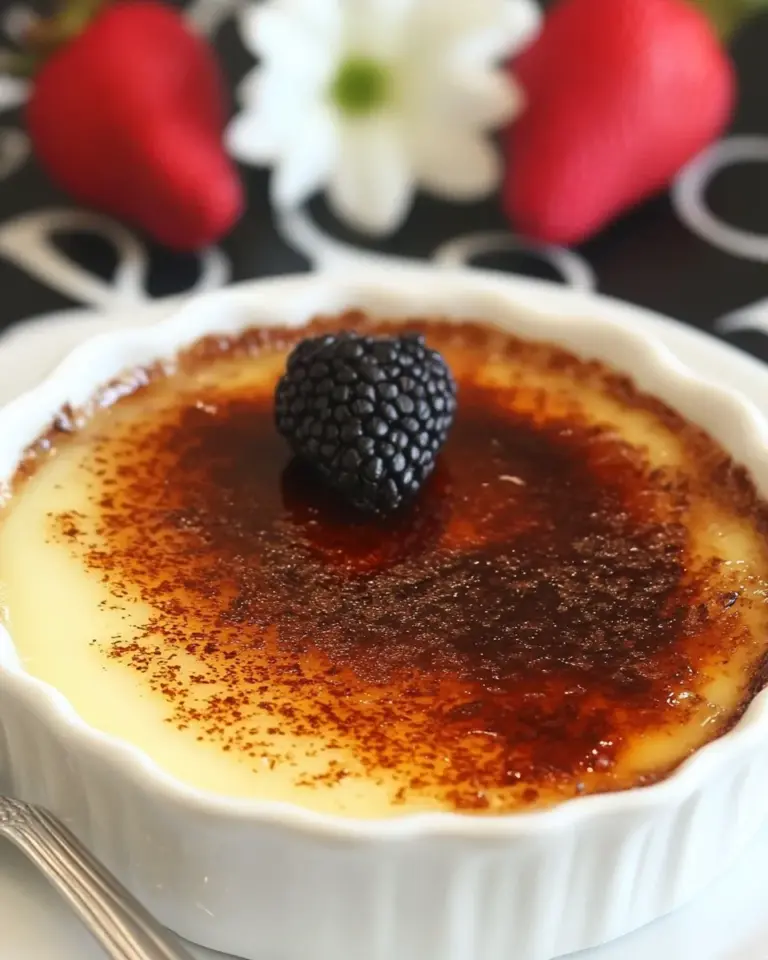 Homemade White Chocolate Crme Brulee photo