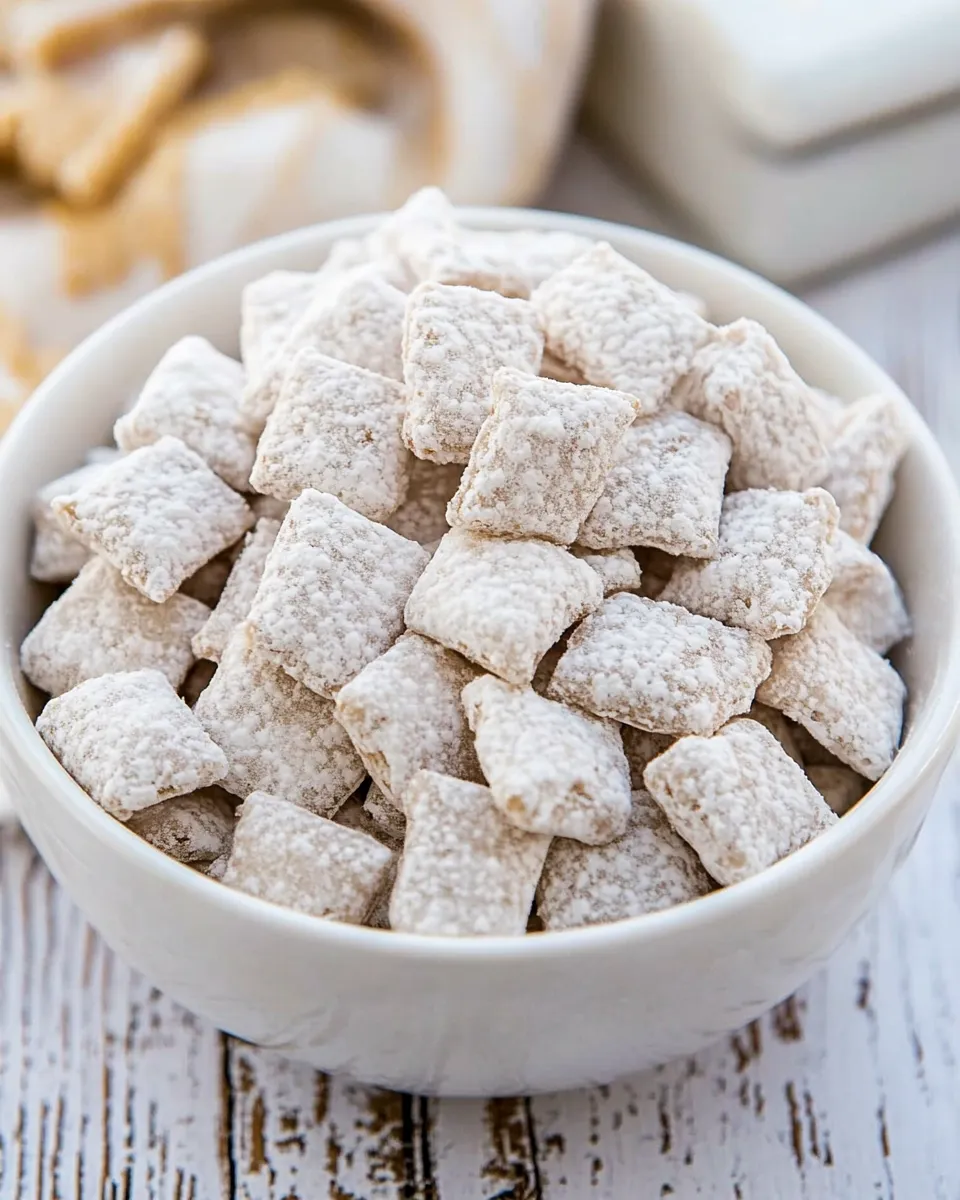 Homemade White Chocolate Puppy Chow photo