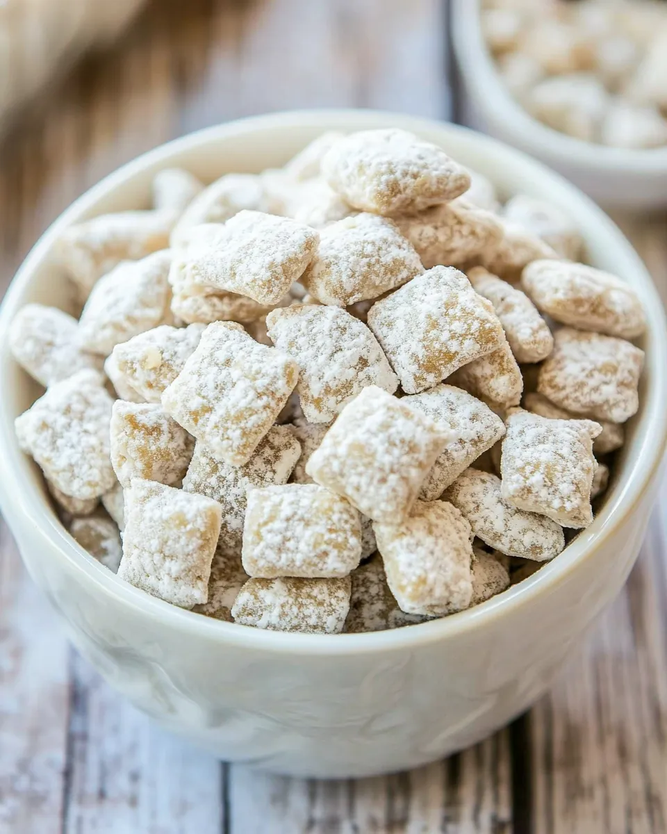 Easy White Chocolate Puppy Chow recipe photo