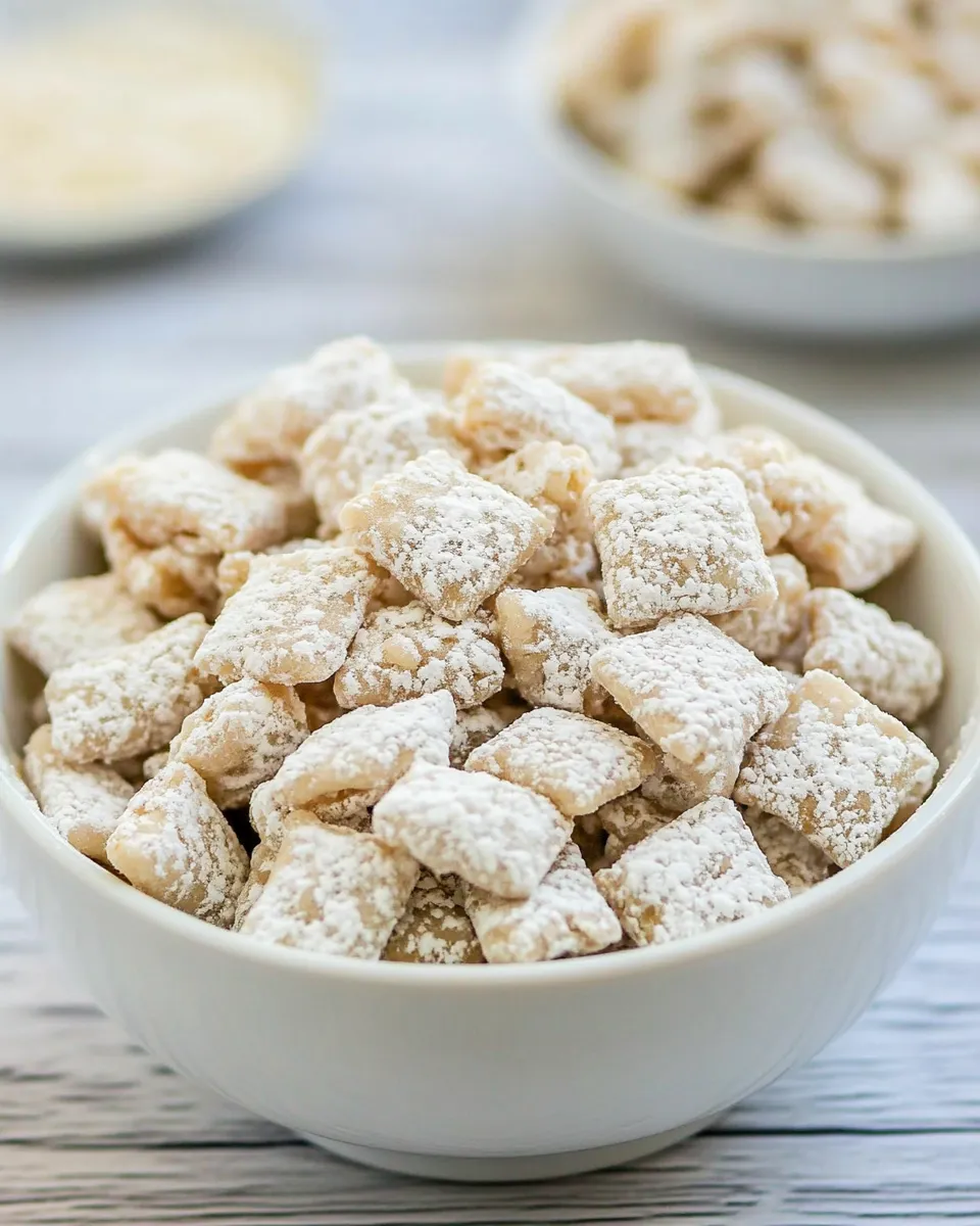 Delicious White Chocolate Puppy Chow shot