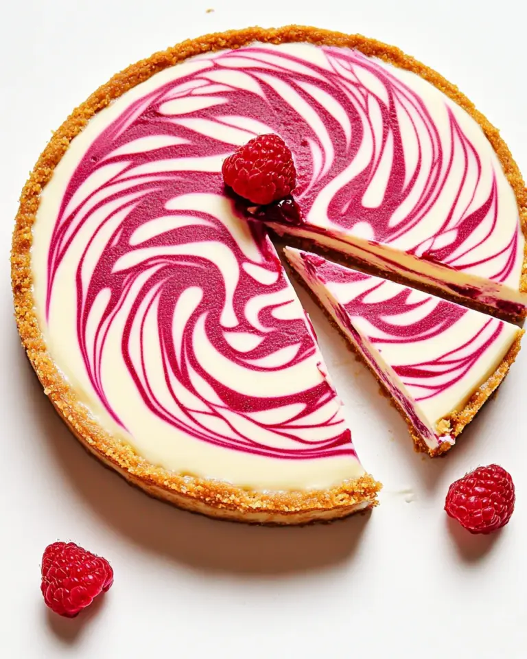 Homemade White Chocolate Raspberry Cheesecake photo