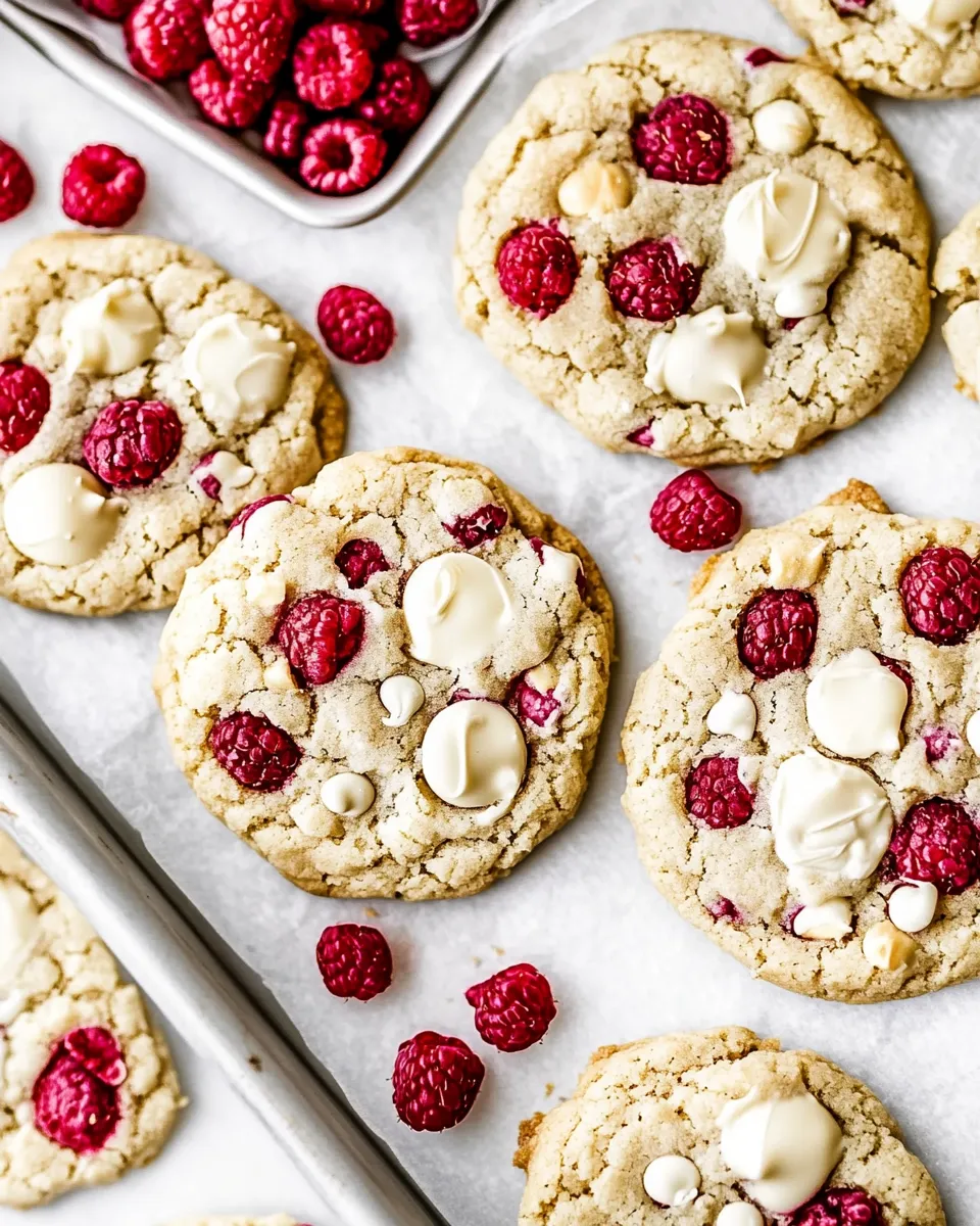 Homemade White Chocolate Raspberry Cookies photo