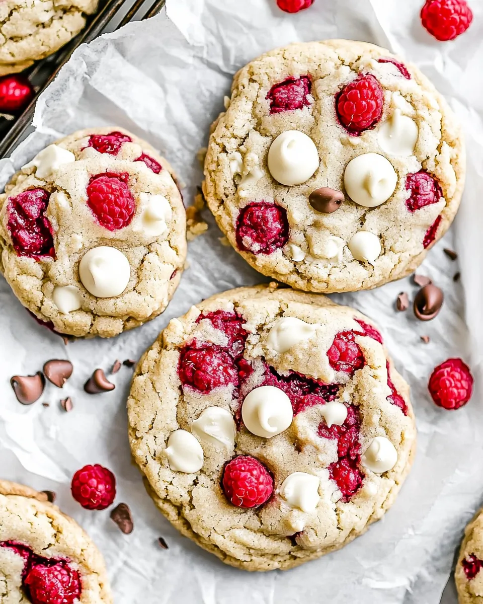 Classic White Chocolate Raspberry Cookies image
