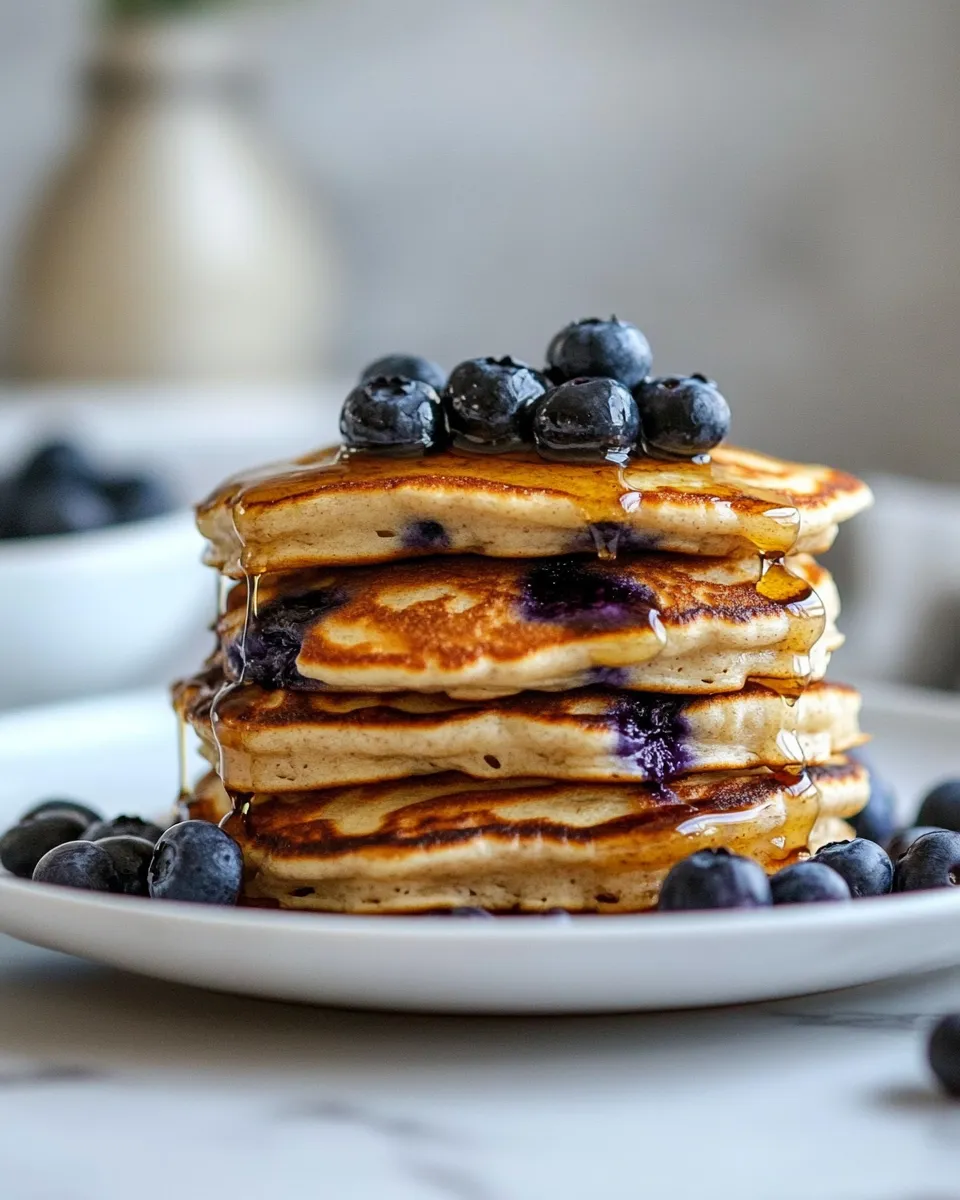 Homemade Whole-Wheat Blueberry Pancakes With Ricotta photo