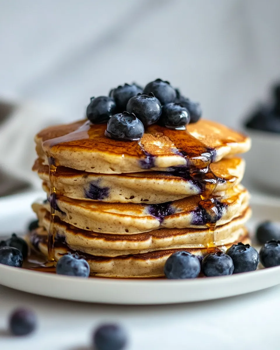 Easy Whole-Wheat Blueberry Pancakes With Ricotta recipe photo