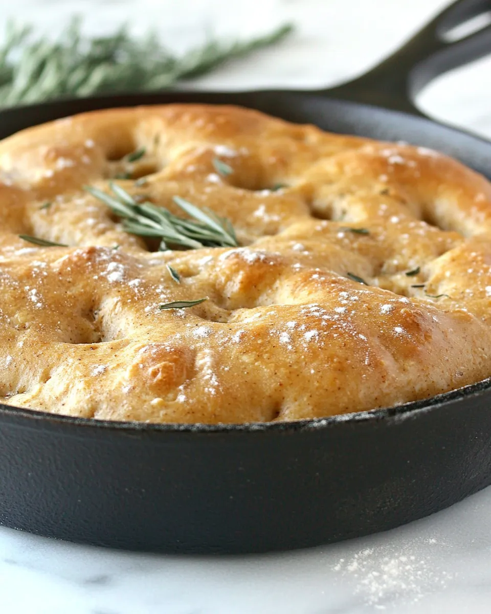 Homemade Whole Wheat Skillet Focaccia recipe photo