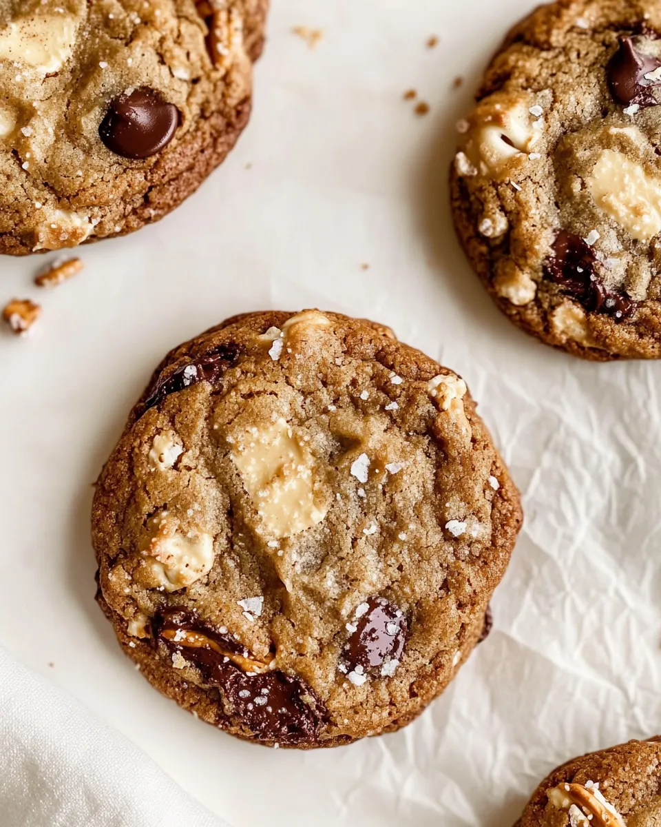 Classic Wholesome Peanut Butter Pretzel Chocolate Chip Cookies. recipe image