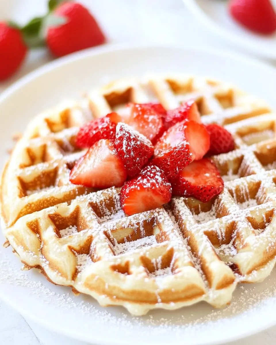 Delicious Yeasted Belgian Waffles recipe photo
